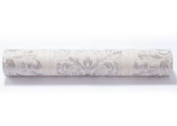 古典的な様式のスライバによって浮彫りにされる壁紙、白く幾何学的なダマスク織パターン壁紙