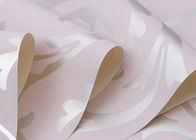 0.53*10M は銀製のピンクの葉パターンが付いているヨーロッパ式の壁紙を浮彫りにしました