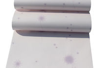 薄紫の紫色の花パターンが付いている取り外し可能な内部の居間の壁紙