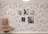 壁の装飾のための洗濯できる赤茶色の葉の無作法な花模様の壁紙
