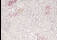 淡いピンクの花パターンが付いている取り外し可能なレトロ型の壁紙