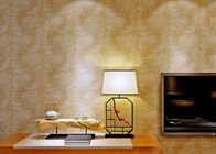 現代様式の洗濯できるビニールの壁紙、金葉パターンが付いているビニールの壁カバー