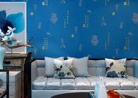 青いカートンの居間/寝室のために防音中国様式の非編まれたWallcovering