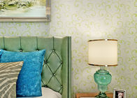 緑および銀色の洗濯できるビニールの壁紙、現代居間の壁カバー