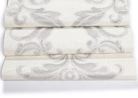 帯電防止室内装飾のためのアイボリーの白いダマスク織パターン ビクトリア朝の壁紙
