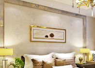 黄色く取り外し可能な花の壁カバー、居間のための洗濯できるビニールの壁紙