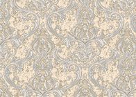 Removable Home Decoration Wallpaper 1.06*10m / Country House Wallpaper Floral Pattern