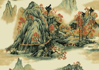 中国様式のSofa/TVの背景のための現代的な壁カバーの山そして川
