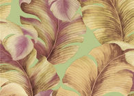 非編まれた固体南東によって着色されるしまのある壁紙、日本バナナの葉パターン壁紙