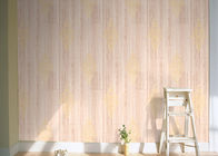 自然な様式の現代取り外し可能な壁紙、泡の表面処理のダマスク織パターン木製の壁紙