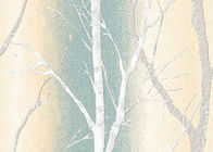 ポリ塩化ビニール材料が付いている木の版画室の装飾の現代的なしまのある壁紙