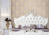 古典的なダマスク織のベッド/居間のためのヨーロッパ式の壁紙3Dの効果の壁カバー
