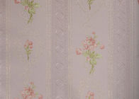 簡潔なヨーロッパの花の縞で飾られる垂直の可剥性の居間の壁紙