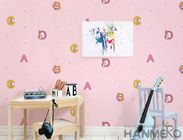 現代英国の手紙の子供の寝室の壁紙のピンク色のWallcovering