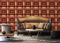 金色によって装飾的な3Dは壁紙、家の内部のためのポリ塩化ビニールの壁紙が家へ帰ります