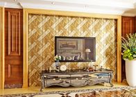 取り外し可能な金ホイル材料、幾何学的なパターンが付いている贅沢な現代様式の壁紙