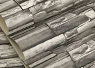 居間のための灰色の石造りパターンが付いている流行の取り外し可能なのど3Dの煉瓦効果の壁紙