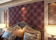 ヨーロッパ式の革壁紙の贅沢な 3D 効果の現代的な紫色の壁紙