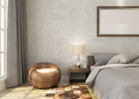 ビニール材料が付いている寝室のための浮彫りにされた葉パターン現代取り外し可能な壁紙