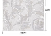 美しい銀製の国様式の壁紙によって浮彫りにされるビニール花パターン 0.53*10M
