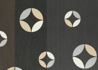 黒い銅パターン ポリ塩化ビニールの現代取り外し可能な壁紙の居間のしまのある壁紙