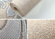 ビニール材料、0.53*10Mのサイズと防水薄い灰色のビクトリア朝のダマスク織の壁紙