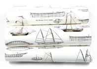 白いボート パターン現代取り外し可能な壁紙、贅沢の非編まれたWallcovering