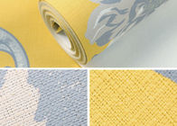 居間、カスタマイズされるサイズのために洗濯できる現代黄色い色の非編まれた壁紙