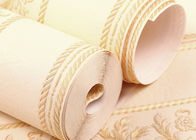家の装飾、防止湿気のための古典的な非編まれた壁紙/ベージュ ダマスク織の壁紙