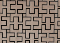 コーヒー幾何学的な格子パターンが付いている浮彫りにされた3D家に壁紙/現代ビニールの壁紙