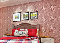 ピンクの藤色の居間によって3Dは分散ビードの技術、現代様式の壁紙が家へ帰ります