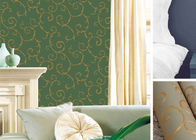 ポリ塩化ビニールの居間の装飾のために洗濯できる防水古典的な低価格の壁紙