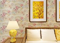 薄黄色の花パターン、熱絶縁材が付いている0.53*10Mの同世代の人の寝室の壁紙